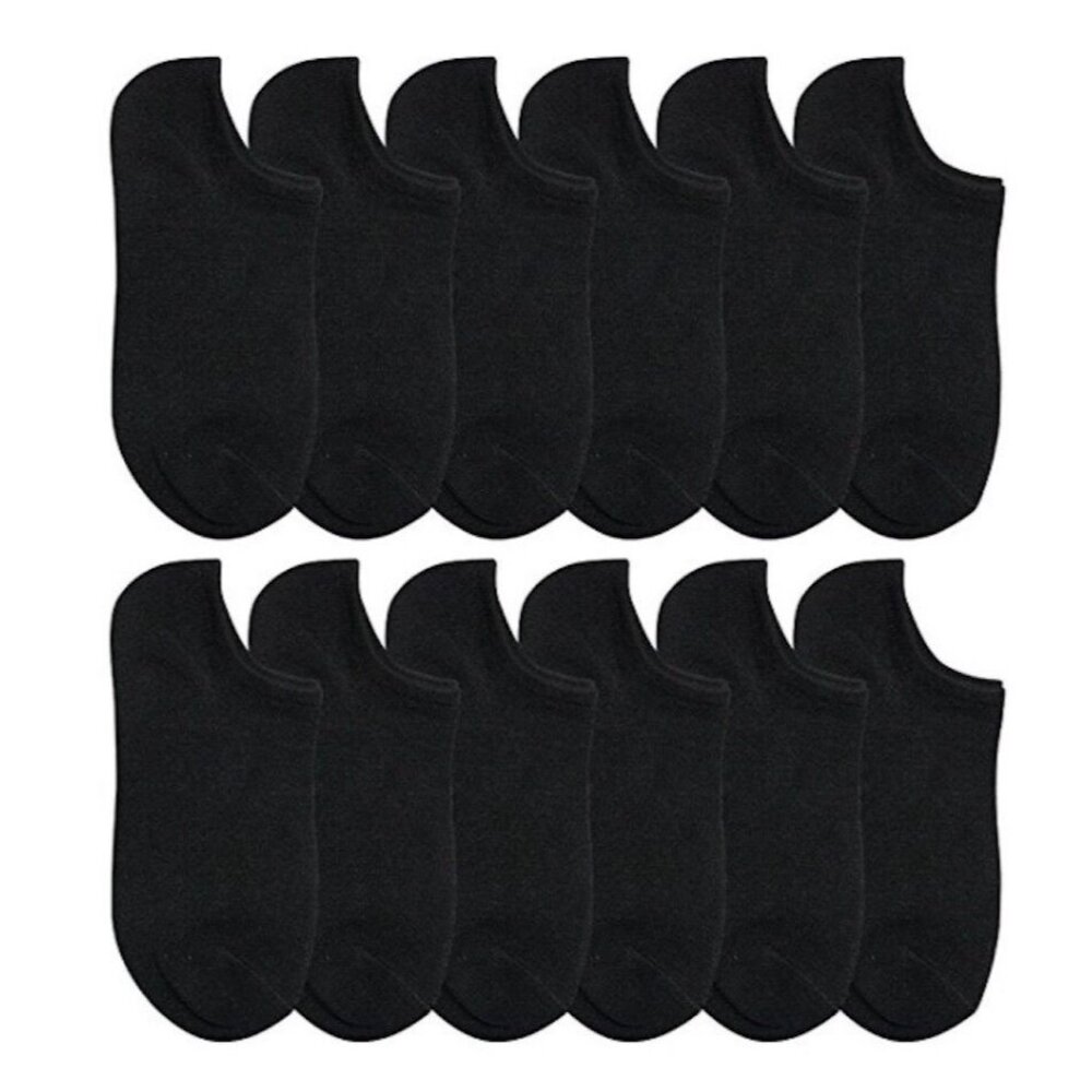 Black No-Show Socks Size 9-11 3-Pair Pack Soft & Comfortable For Everyday Wear